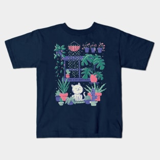 Happy Place - Cute Flowers Cat Gift Kids T-Shirt